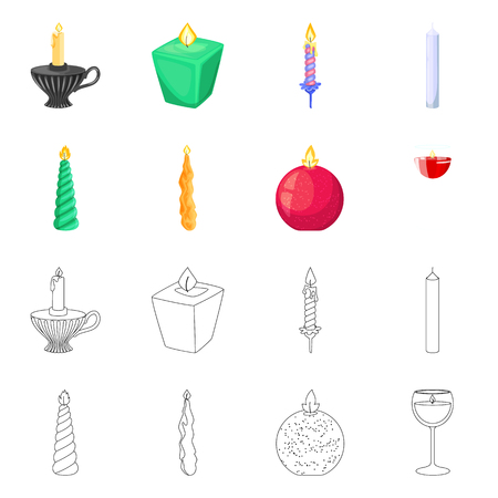 Vector design of relaxation and flame symbol. Set of relaxation and wax stock vector illustration.のイラスト素材