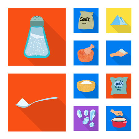 Vector design of raw  and kitchen  symbol. Set of raw  and sea stock symbol for web.のイラスト素材