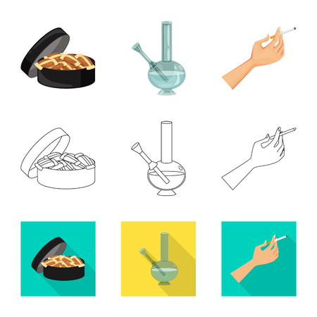 Vector design of refuse and stop icon. Collection of refuse and habit stock vector illustration.のイラスト素材