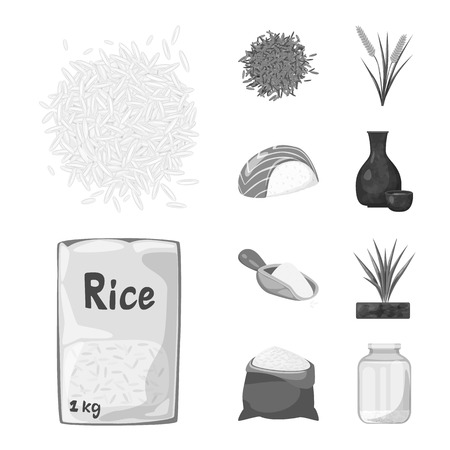 Vector design of food and organic icon. Set of food and agricultural stock vector illustration.のイラスト素材