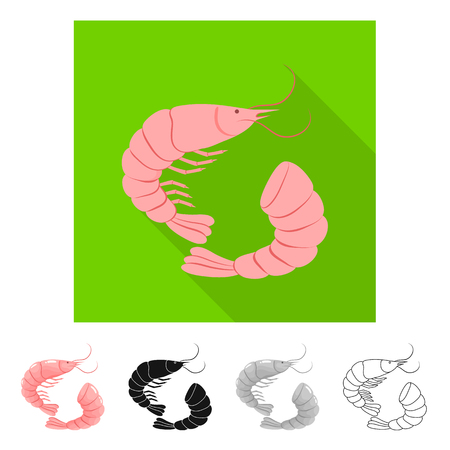 Vector design of fresh  and restaurant sign. Set of fresh  and marine   stock symbol for web.のイラスト素材