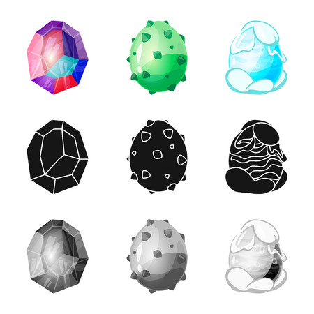Vector design of animal and prehistoric icon. Collection of animal and cute  vector icon for stock.のイラスト素材