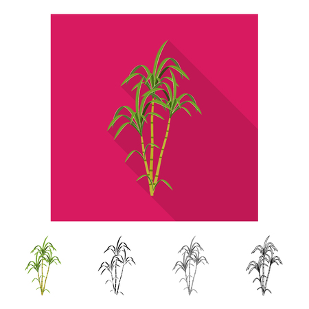 Vector illustration of bush and palm logo. Set of bush and branch stock vector illustration.のイラスト素材