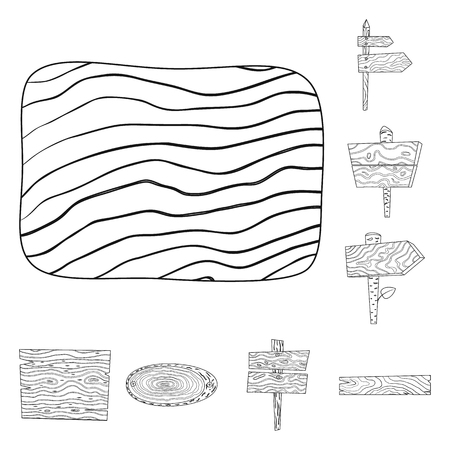 Vector illustration of hardwood and material icon. Collection of hardwood and wood stock symbol for web.のイラスト素材