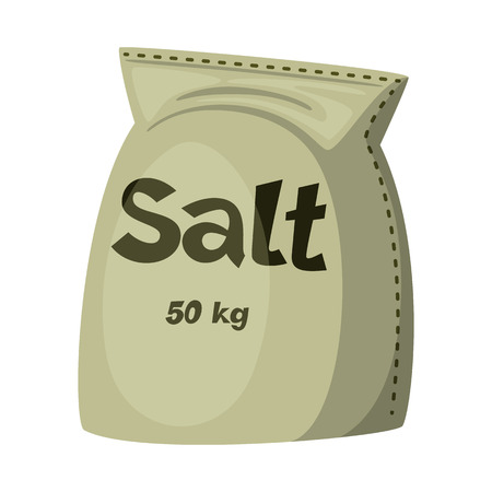 Isolated object of bag and seasoning icon. Collection of bag and powder stock symbol for web.のイラスト素材