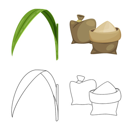 Vector design of farm and agriculture  icon. Collection of farm and technology stock symbol for web.のイラスト素材