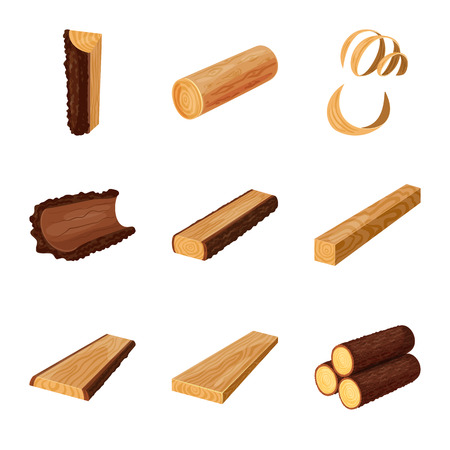 Isolated object of signboard  and wood sign. Set of signboard  and wooden vector icon for stock.のイラスト素材