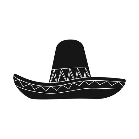 Vector design of sombrero and mexican sign. Set of sombrero and hat stock vector illustration.のイラスト素材