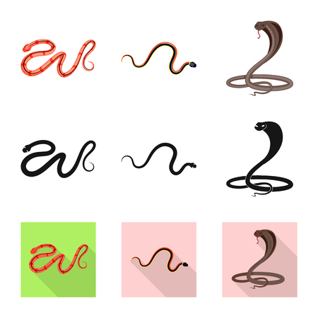 Vector design of mammal and danger sign. Set of mammal and medicine stock vector illustration.のイラスト素材