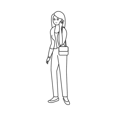 Vector illustration of woman  and business icon. Collection of woman  and businessperson vector icon for stock.のイラスト素材