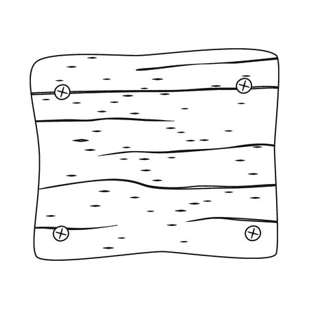 Isolated object of board and plywood  sign. Collection of board and nails vector icon for stock.のイラスト素材
