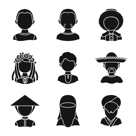 Vector design of person and culture sign. Collection of person and race  stock vector illustration.のイラスト素材