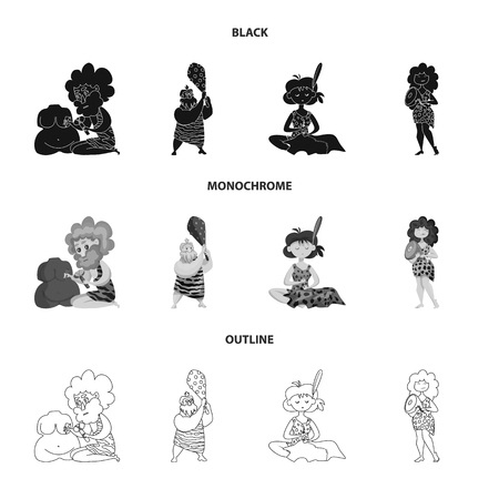 Vector illustration of evolution  and prehistory symbol. Collection of evolution  and development  vector icon for stock.のイラスト素材