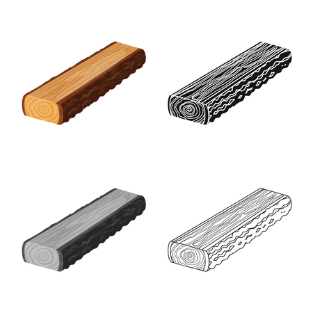 Vector illustration of timber and deck icon. Set of timber and lumber  vector icon for stock.のイラスト素材