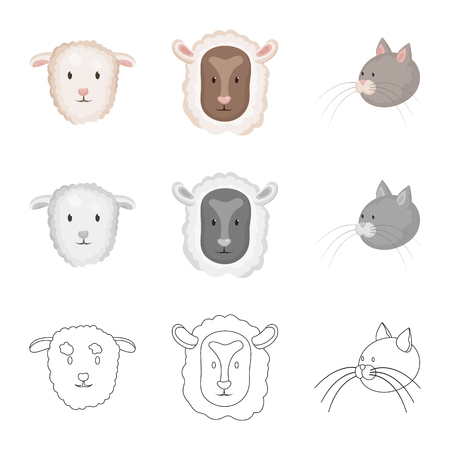 Vector illustration of agriculture and breeding symbol. Set of agriculture and organic  stock vector illustration.のイラスト素材