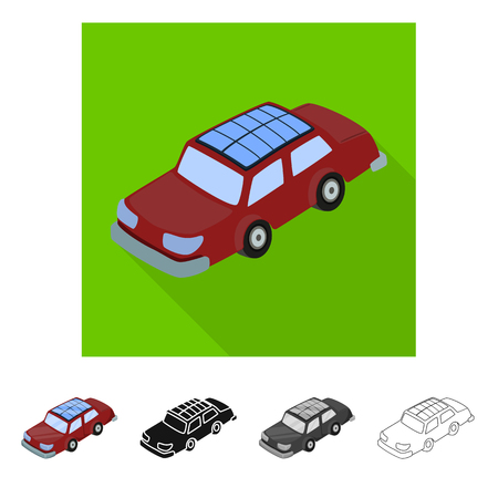 Vector illustration of car  and electric  symbol. Set of car  and economy stock vector illustration.のイラスト素材
