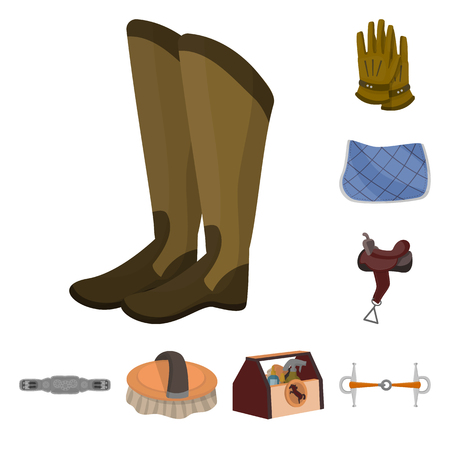 Vector illustration of horseback and equestrian icon. Collection of horseback and horse  stock vector illustration.のイラスト素材