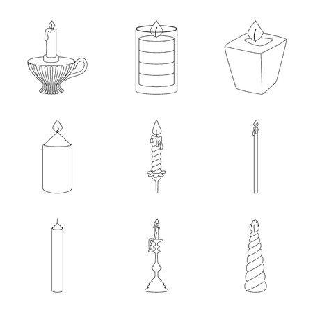 Isolated object of source and ceremony  sign. Collection of source and fire  vector icon for stock.のイラスト素材