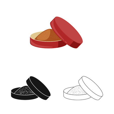Vector design of snuff and delivery. Set of snuff and round  stock vector illustration.のイラスト素材
