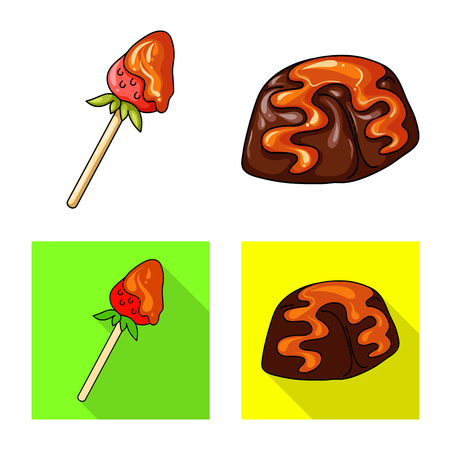 Vector illustration of confectionery and culinary sign. Set of confectionery and product vector icon for stock.のイラスト素材
