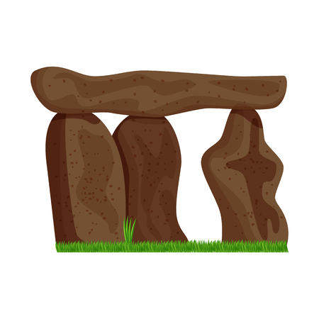 Vector illustration of stone  and monolith  sign. Collection of stone  and prehistoric vector icon for stock.のイラスト素材