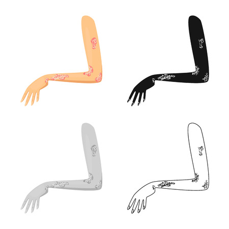 Isolated object of psoriasis  and dermatitis logo. Set of psoriasis  and rash vector icon for stock.のイラスト素材
