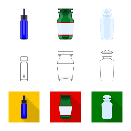 Vector illustration of retail and healthcare icon. Set of retail and wellness stock vector illustration.のイラスト素材