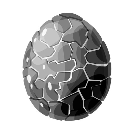 Vector design of egg and dragon sign. Collection of egg and magma stock symbol for web.のイラスト素材