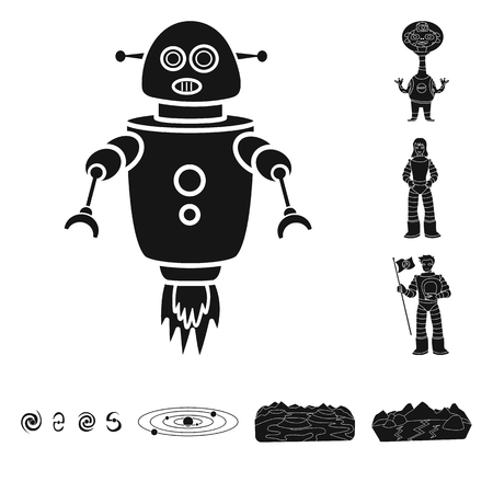 Isolated object of colonization  and sky symbol. Collection of colonization  and galaxy  stock symbol for web.のイラスト素材