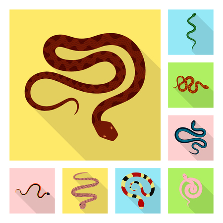 Isolated object of skin and reptile logo. Set of skin and danger stock vector illustration.のイラスト素材