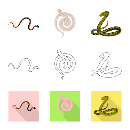 Vector illustration of mammal and danger icon. Set of mammal and medicine stock symbol for web.のイラスト素材