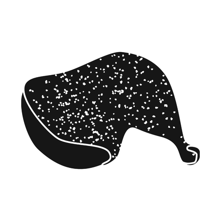 Isolated object of leg and chicken sign. Set of leg and cooked vector icon for stock.のイラスト素材