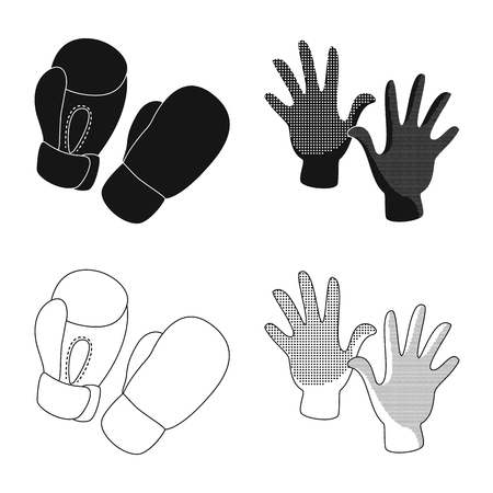 Vector illustration of silhouette and safety symbol. Collection of silhouette and comfort stock vector illustration.のイラスト素材