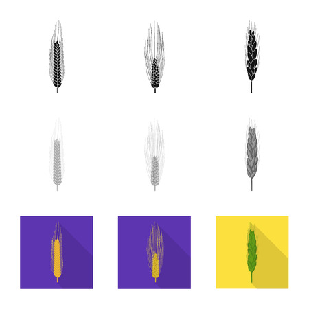 Isolated object of agriculture and farming icon. Collection of agriculture and plant  stock symbol for web.のイラスト素材