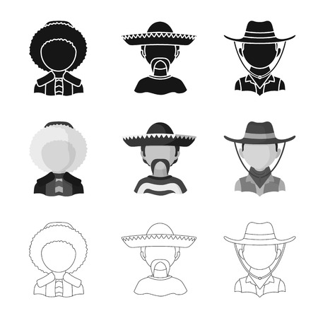 Vector design of imitator and resident icon. Collection of imitator and culture stock symbol for web.のイラスト素材
