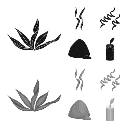 Vector design of protein and sea logo. Set of protein and natural vector icon for stock.のイラスト素材