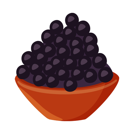 Vector illustration of caviar  and black symbol. Set of caviar  and fish vector icon for stock.のイラスト素材