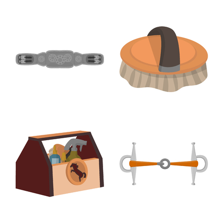 Isolated object of horseback and equestrian symbol. Collection of horseback and horse  stock symbol for web.のイラスト素材
