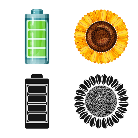 Isolated object of innovation and technology  sign. Collection of innovation and nature  vector icon for stock.のイラスト素材