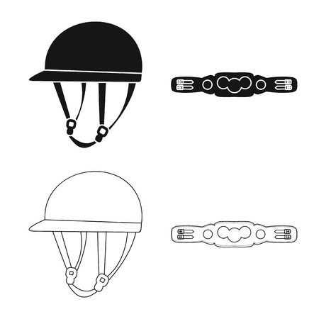 Vector design of equipment and riding icon. Collection of equipment and competition stock symbol for web.のイラスト素材