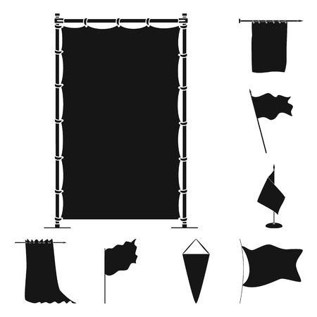 Vector design of material and media  sign. Set of material and textile  stock symbol for web.のイラスト素材