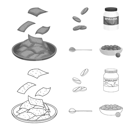 Isolated object of protein and sea icon. Set of protein and natural stock vector illustration.のイラスト素材