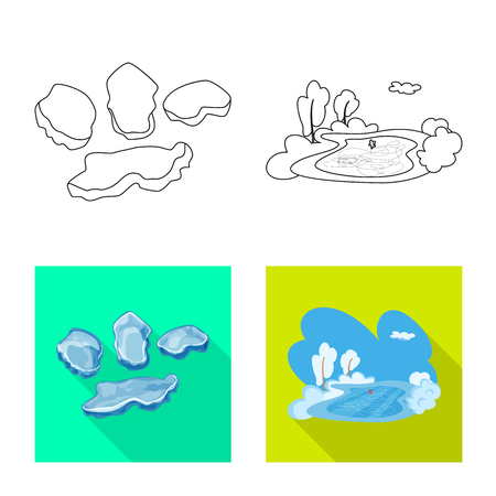 Vector illustration of texture  and frozen  logo. Collection of texture  and transparent  stock symbol for web.のイラスト素材