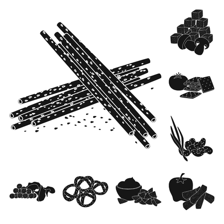 Vector illustration of ingredient and organic   sign. Collection of ingredient and product vector icon for stock.のイラスト素材