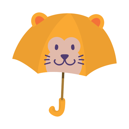 Vector illustration of parasol  and children icon. Collection of parasol  and colorful stock vector illustration.のイラスト素材