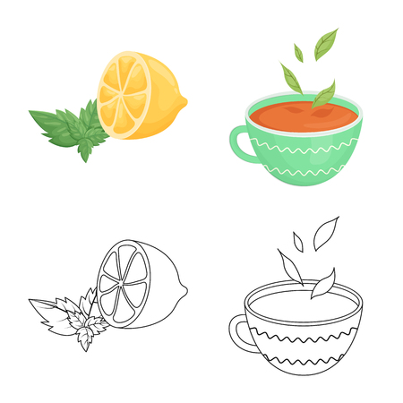 Vector illustration of healthy and floral. Collection of healthy and gradient stock symbol for web.のイラスト素材