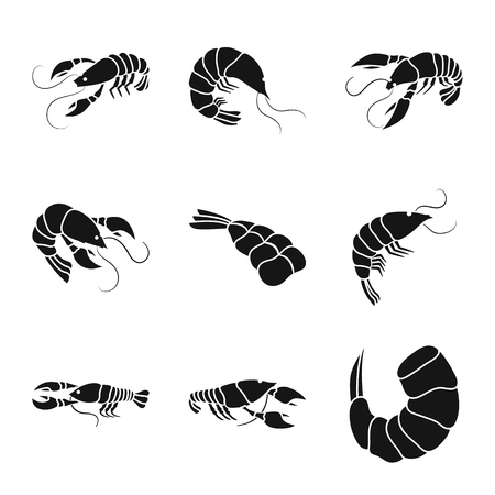 Vector design of meat and delicacy icon. Collection of meat and crab stock symbol for web.のイラスト素材