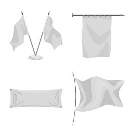 Vector design of promotional  and textile  symbol. Set of promotional  and white  stock symbol for web.のイラスト素材