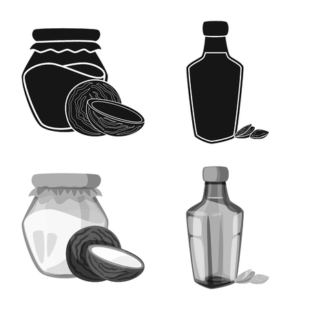 Vector illustration of healthy  and vegetable  sign. Collection of healthy  and agriculture vector icon for stock.のイラスト素材