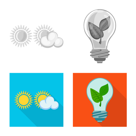 Vector illustration of innovation and technology  logo. Set of innovation and nature  vector icon for stock.のイラスト素材